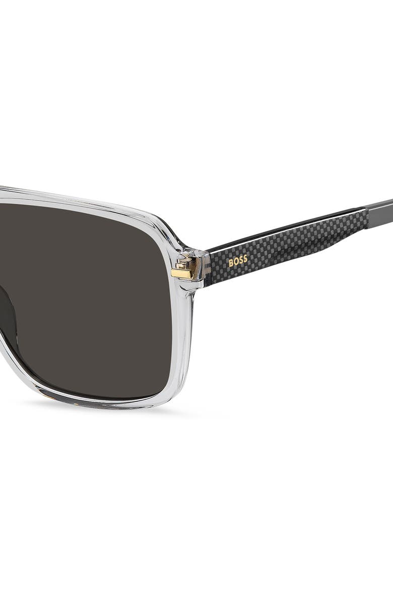 BOSS 59mm Square Sunglasses, Alternate, color, Grey/ Grey