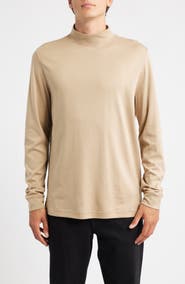 Scott Barber Pima Cotton Interlock Mock Neck Top