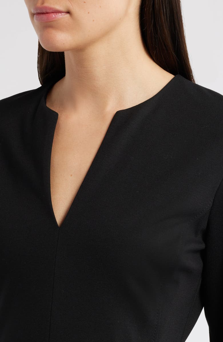 BOSS Dalmar Split Neck Dress, Alternate, color, 