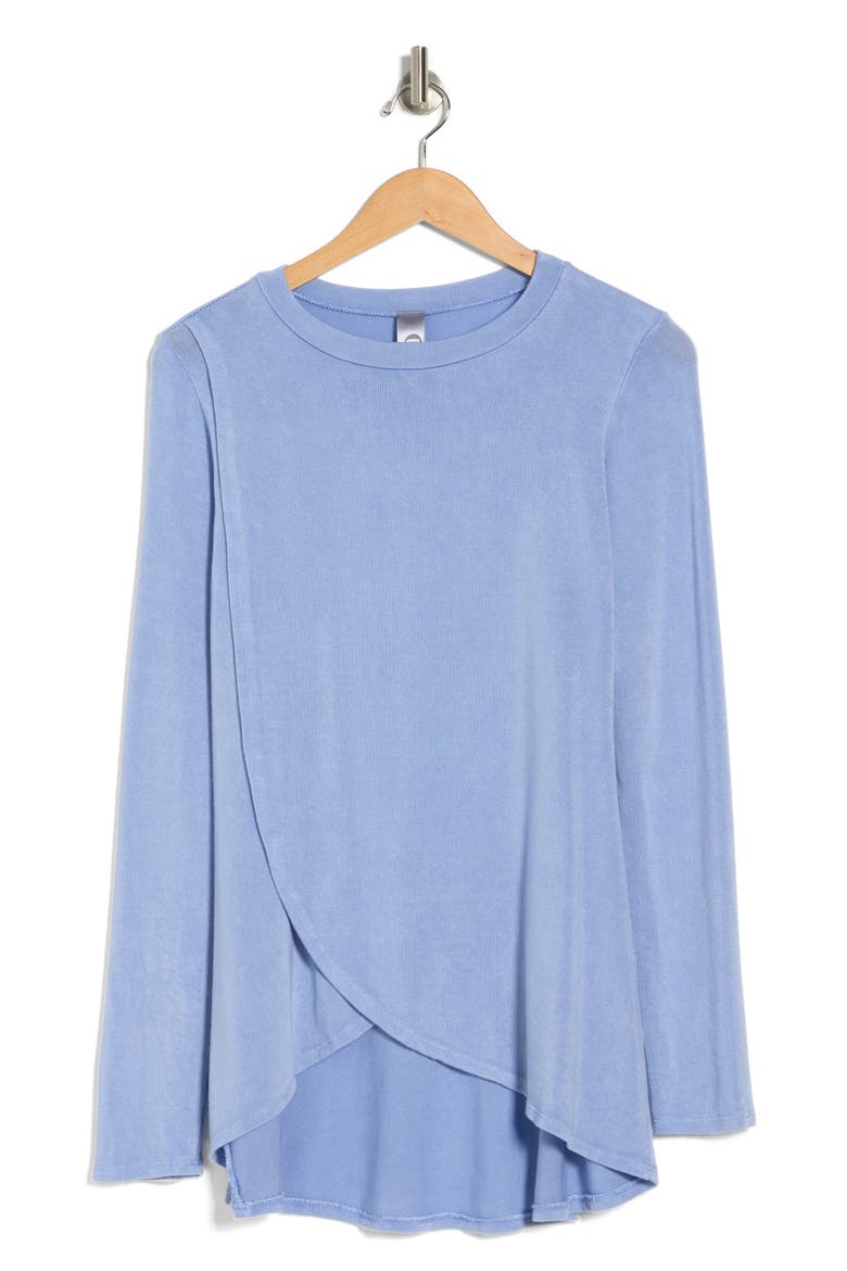Cross Front Long Sleeve Top, Alternate, color, SUMMER SONG