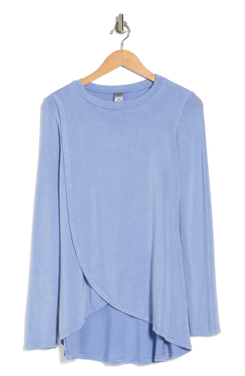 GO COUTURE Cross Front Long Sleeve Top, Alternate, color, Summer Song