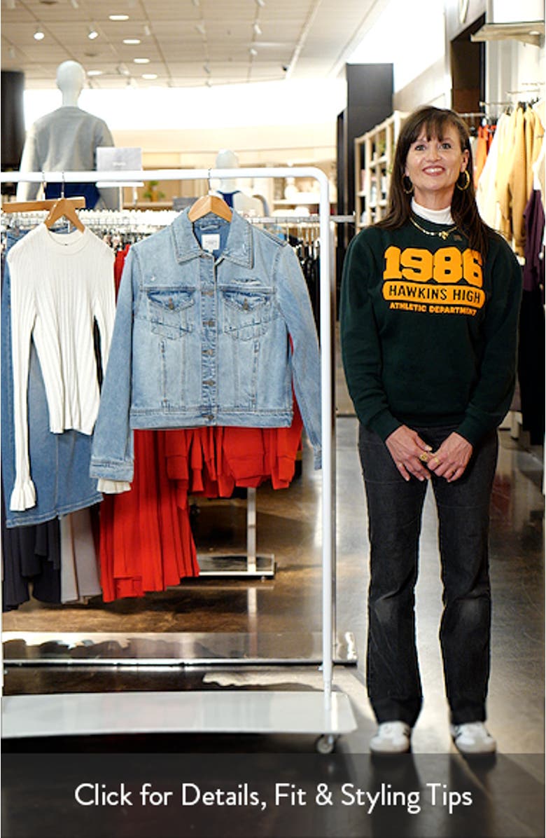 Fitted Denim Trucker Jacket, sales video thumbnail