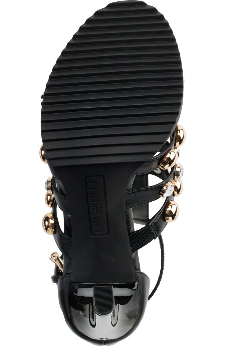 KARL LAGERFELD PARIS Brexton Studded T-Strap Sandal, Alternate, color,