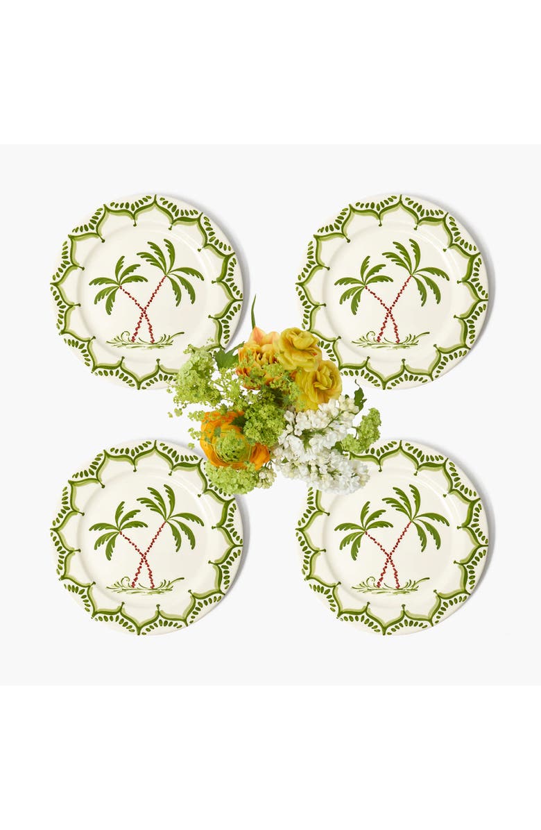 Mrs. Alice Jardin de Palmier Starter Plates, Main, color, Green