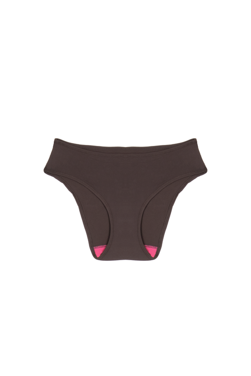 Cheeky Cherry Leakproof Everyday Liner Ultra Smooth Mid-rise Brief In Brown