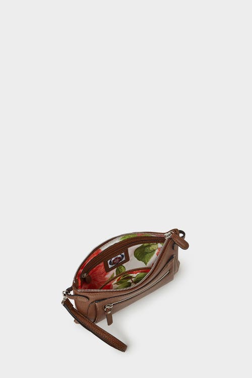 Osprey London The Ruby Leather Crossbody Bag In Brown