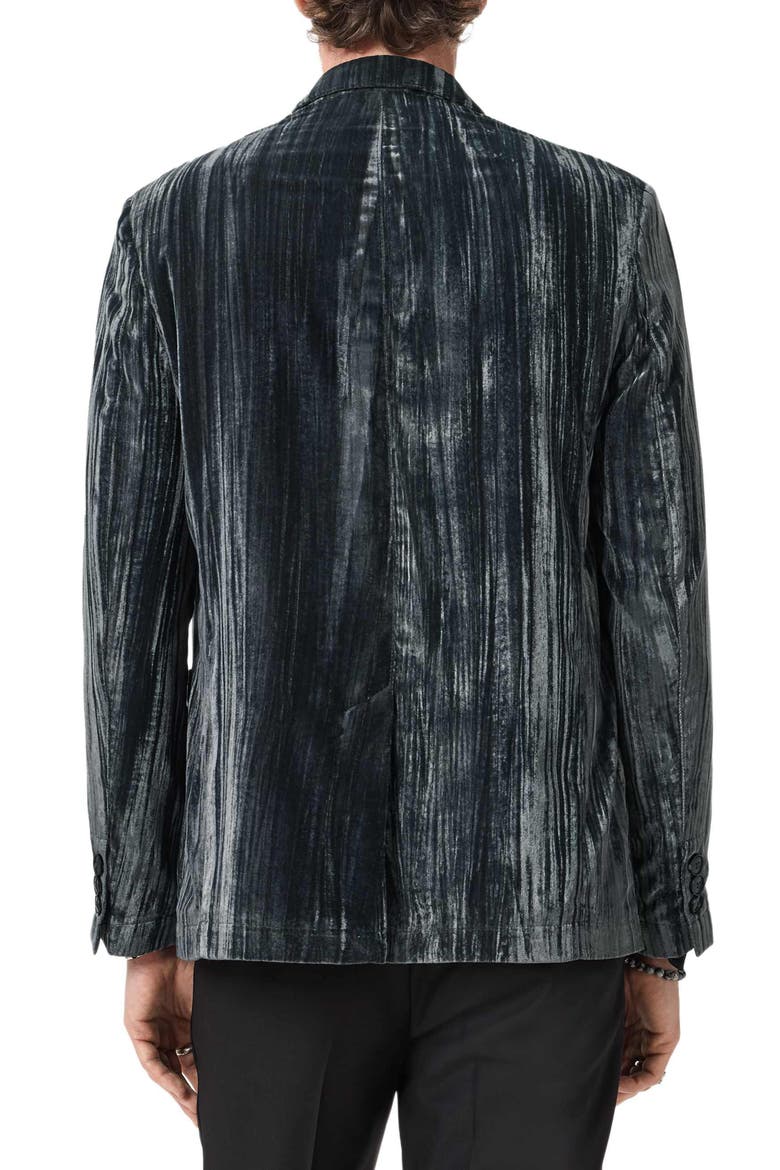 Maddox Soft Velvet Jacket, Alternate, color, BLUE/ CHARCOAL
