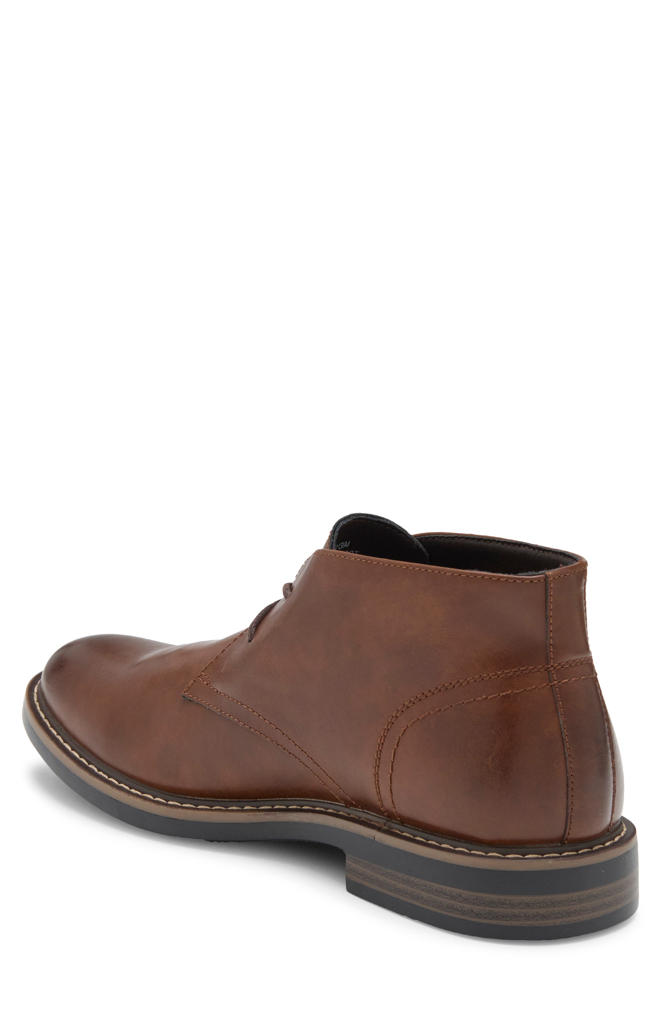 Faux Leather Chukka Boot, Alternate, color, BROWN