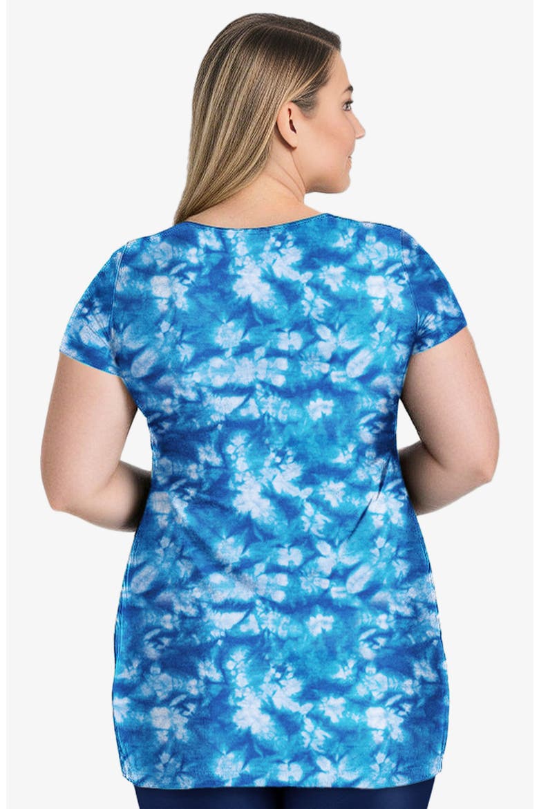 Anna Swim Tunic, Alternate, color, Blue Tie Dye