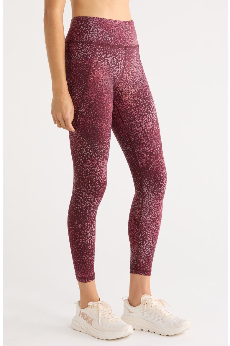 Power 7/8 Workout Pocket Leggings, Alternate, color, RED DOT TERRAIN PRINT