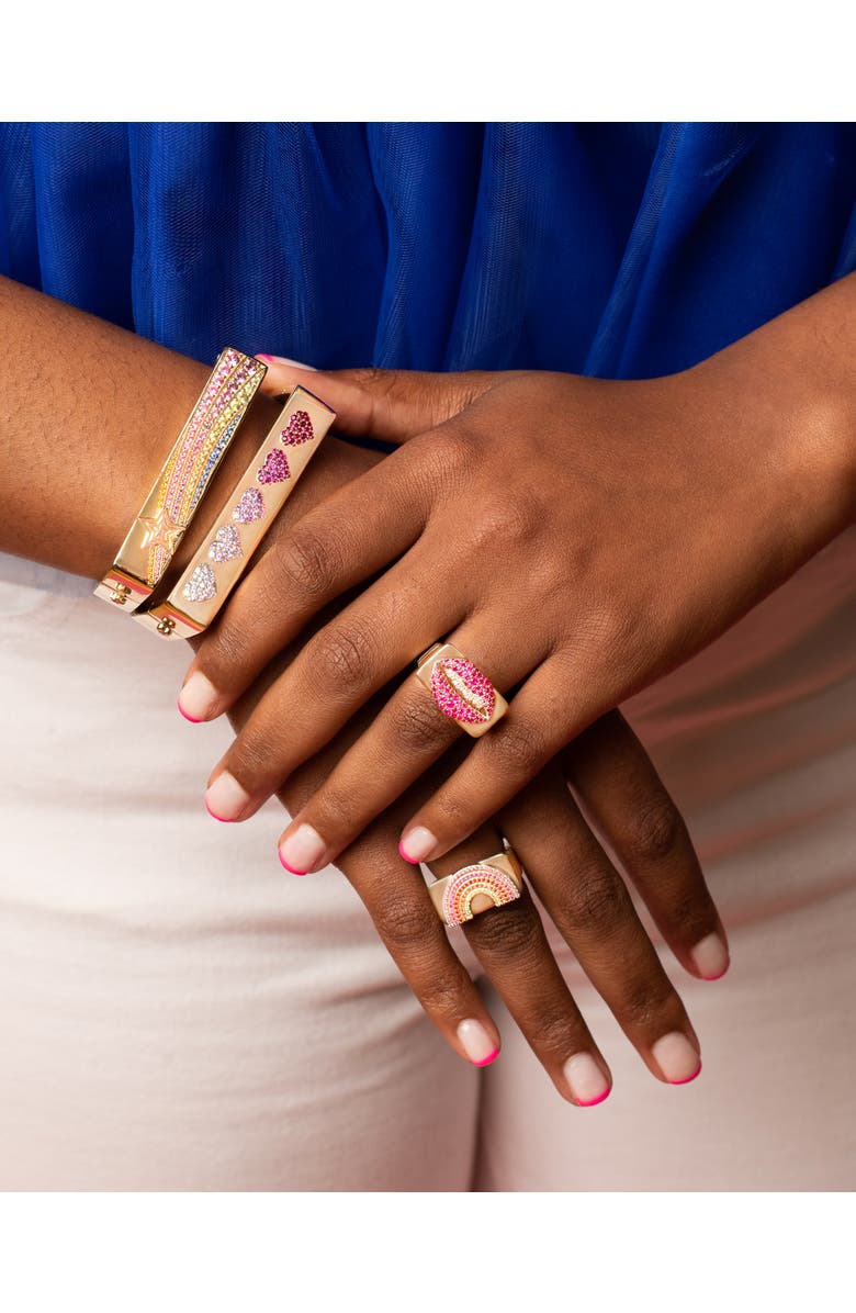 Campbell + Charlotte Juju Shooting Star Bangle Bracelet, Alternate, color, Gold