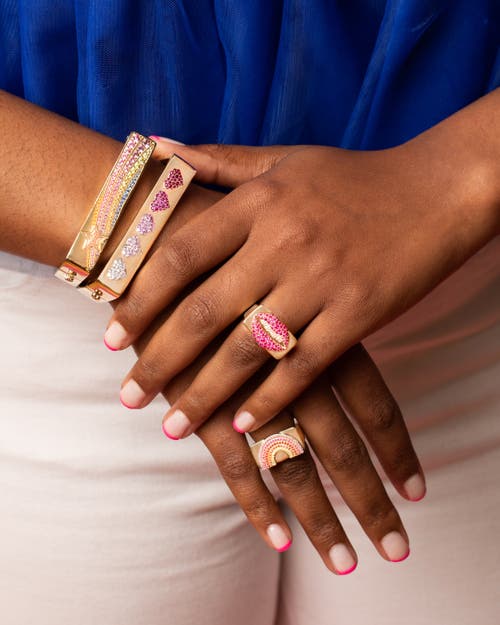 Campbell + Charlotte Juju Shooting Star Bangle Bracelet In Gold