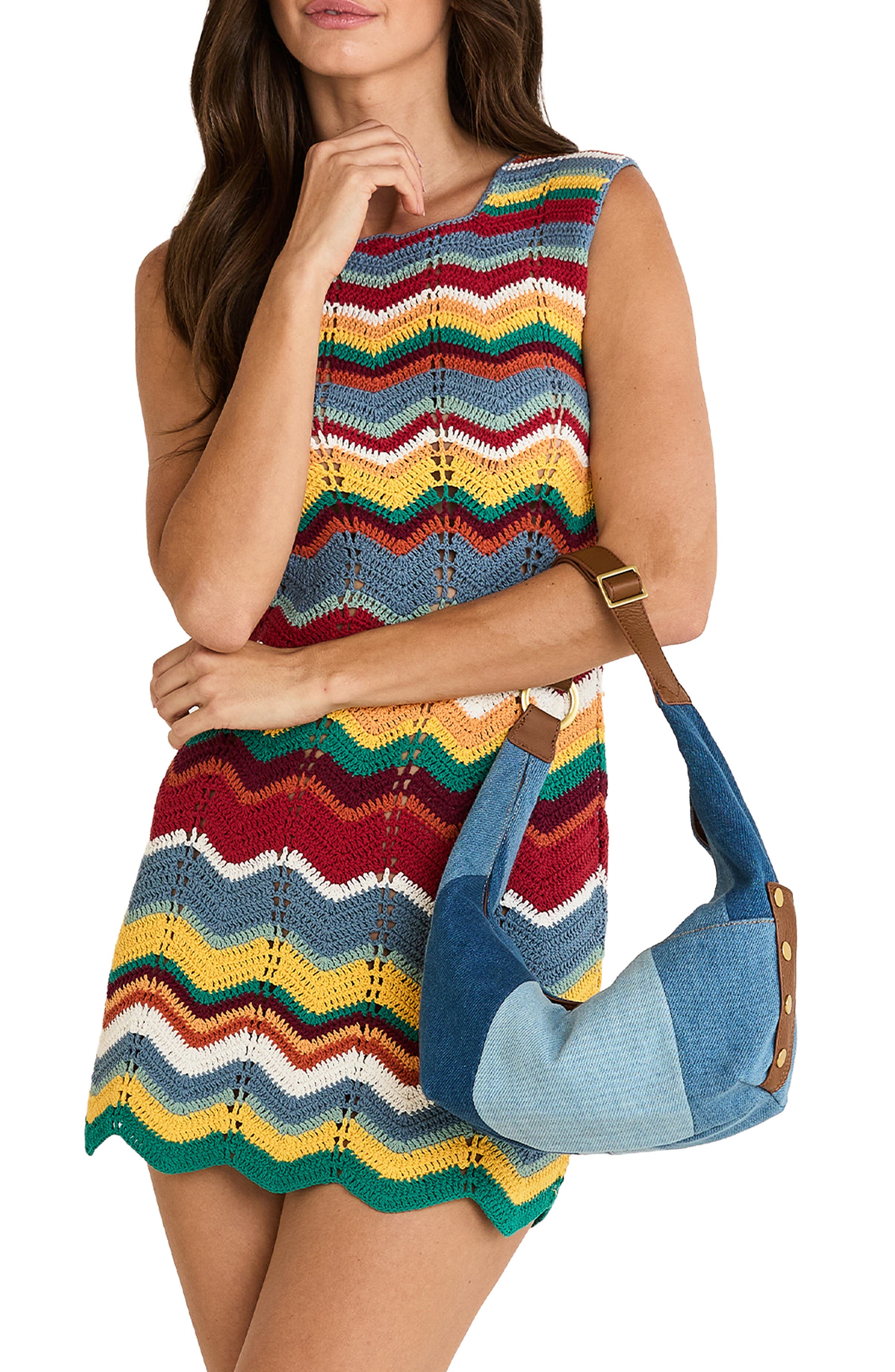 Tom Medium Leather Zip Shoulder Bag, Alternate, color, SILVERLAKE/ ANTIQUE GOLD