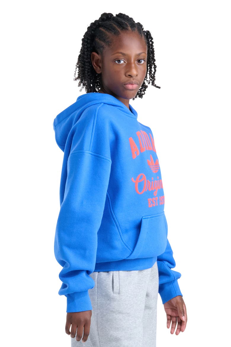 Kids' Varsity Cotton Blend Fleece Hoodie, Alternate, color, BRIGHT BLUE