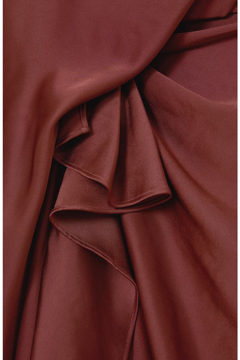 Mabel Ruffled Dress, Alternate, color, RUST ORANGE