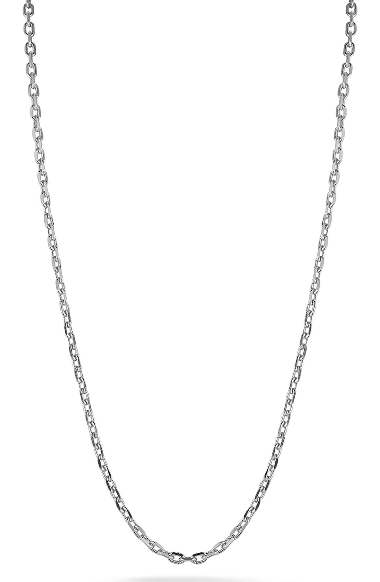 Sterling Silver Rounded Link Chain Necklace