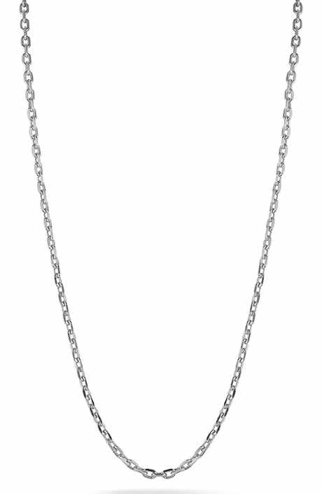 Sterling Silver Rounded Link Chain Necklace