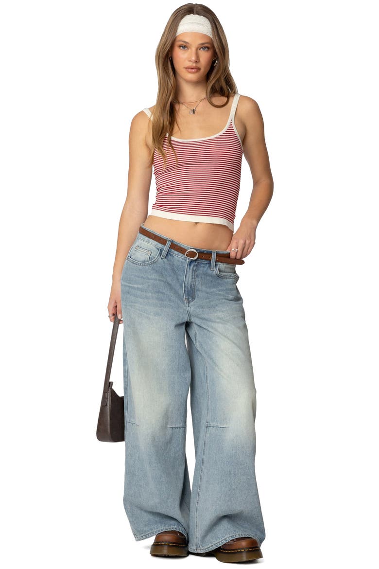 Saylor Stripe Knit Tank Top, Alternate, color, CREAM-AND-RED