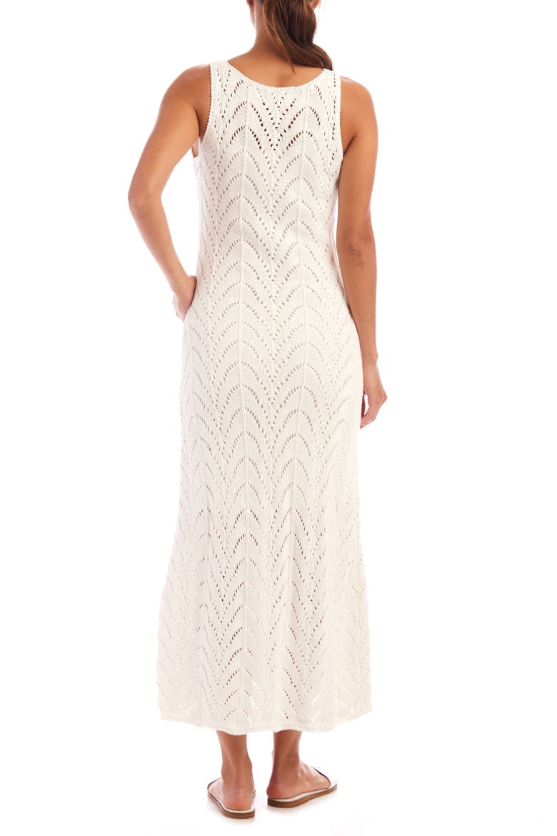 Flowy Openwork Midi Dress, Alternate, color, OFF WHITE