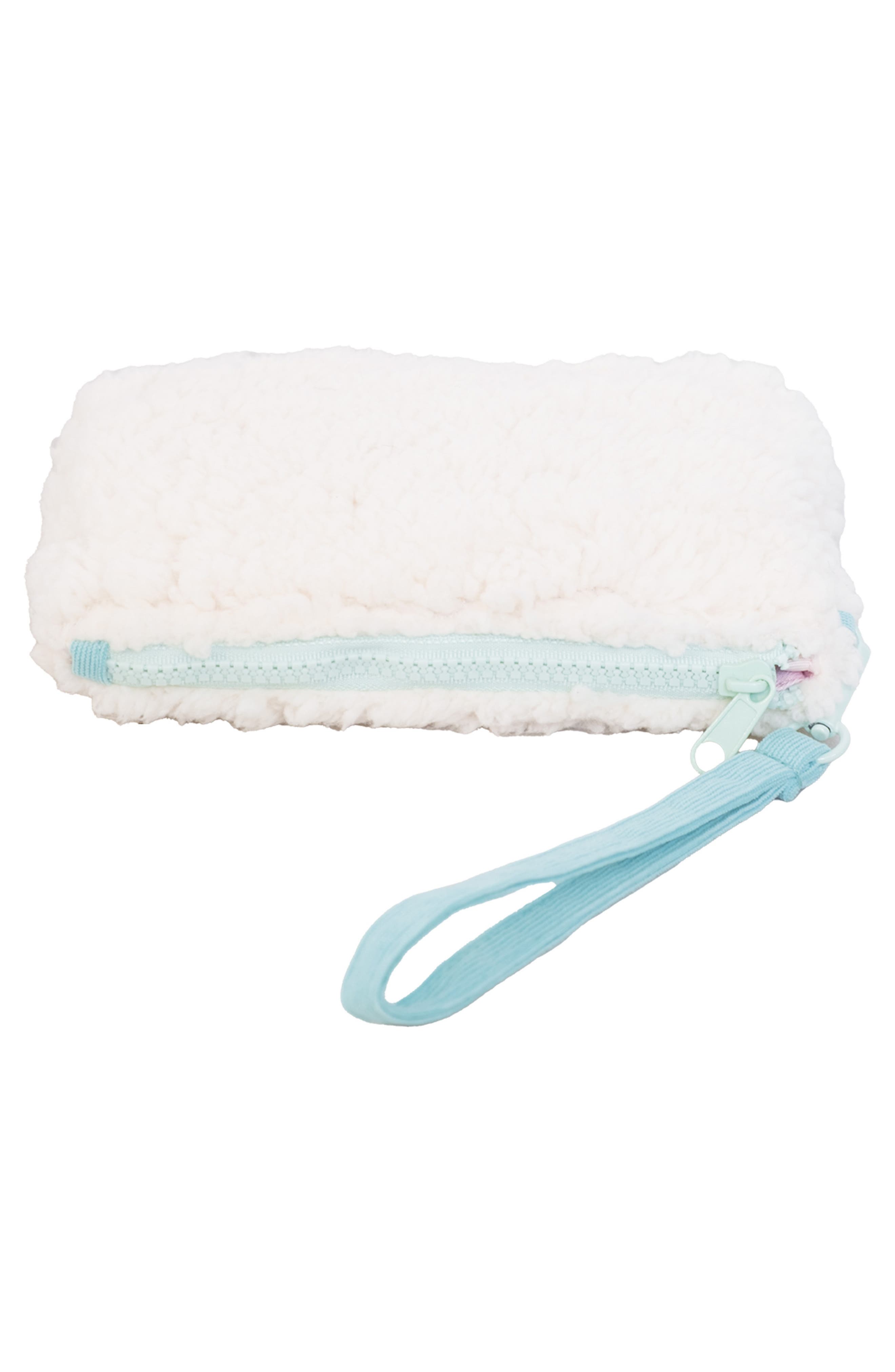 mimish Kids
 Colorblock Corduroy 
Faux Shearling Tote, Alternate, color, Cotton Candy/ Fair Aqua