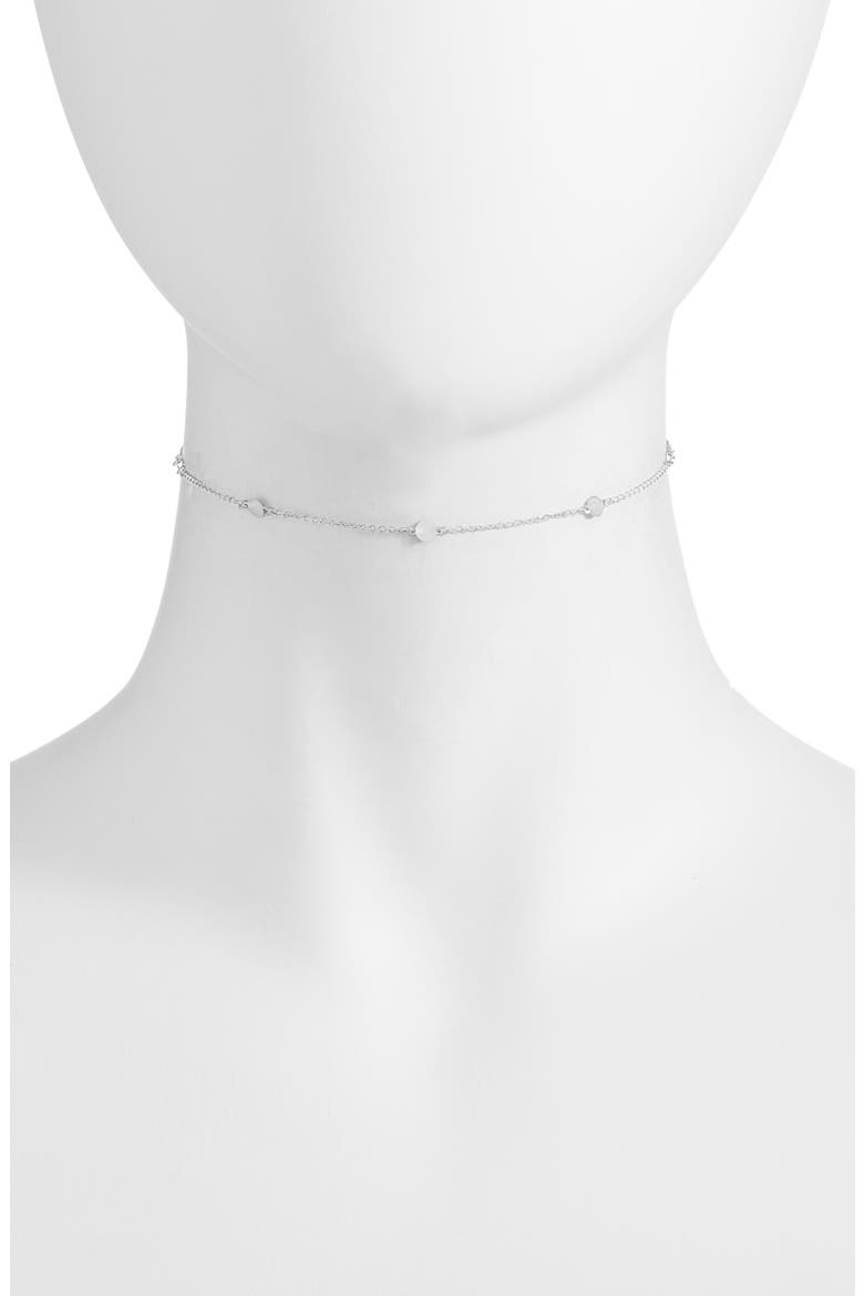Argento Vivo Station Choker Necklace, Main, color, SILVER
