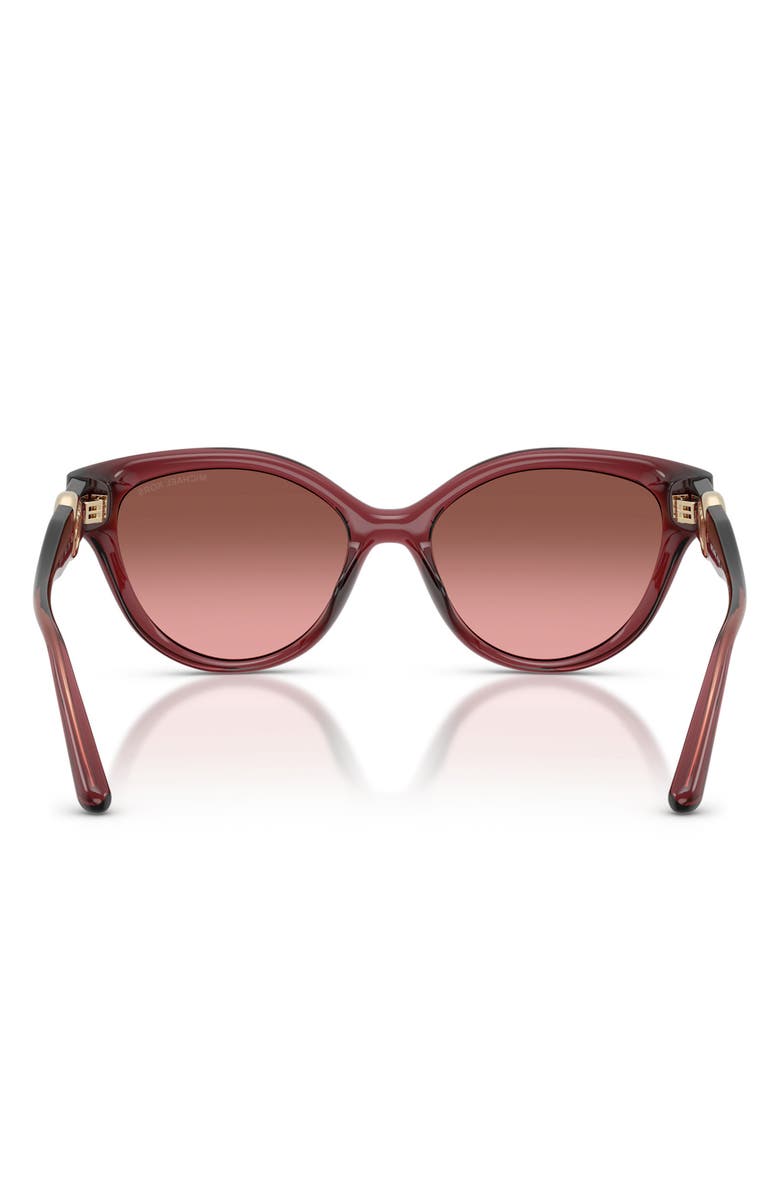 Michael Kors Nagoya 53mm Gradient Cat Eye Sunglasses, Alternate, color, Rosewood / Brown Rose Gradient