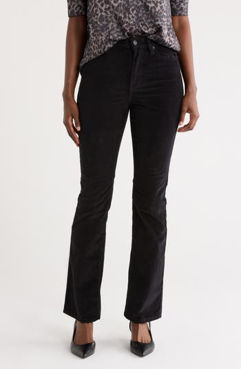 Dkny Jeans Cord High Waist Bootcut Jeans In Black