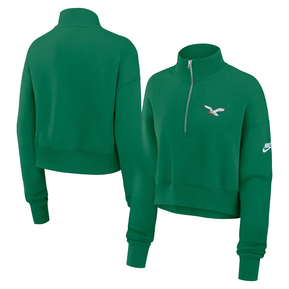 green nike half zip women's