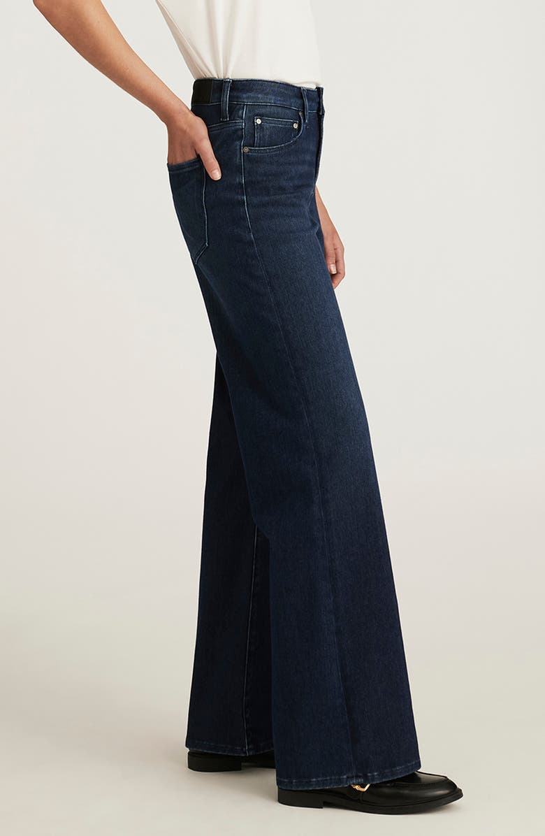 Mavi Jeans Sabrina Mid Rise Wide Leg Jeans, Alternate, color, Dark Blue Move