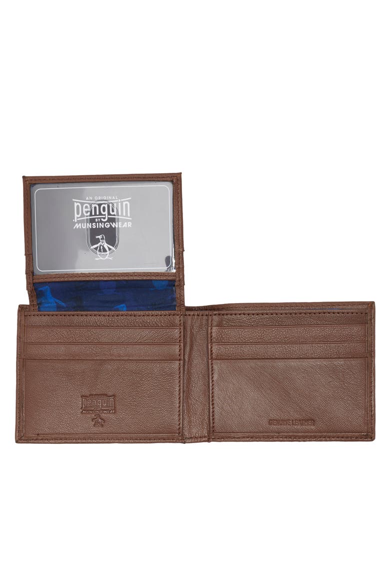 Embossed Logo Leather Passcase Wallet, Alternate, color, LUGGAGE