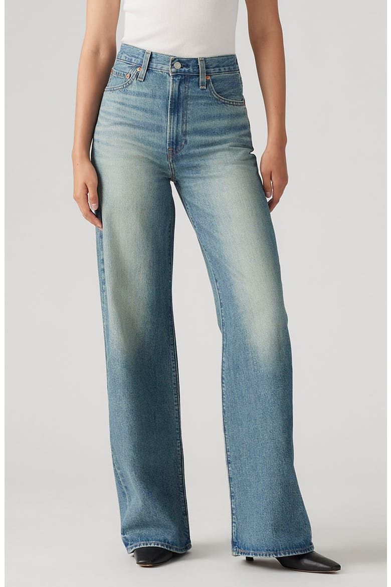Ribcage High Waist Wide Leg Jeans, Main, color, TINT STORY