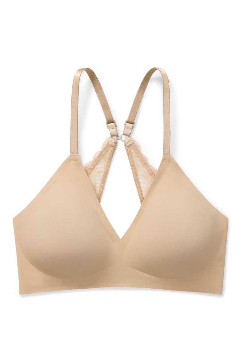 True Body Boost Triangle Lace Convertible Strap Bra, Alternate, color, DESERT