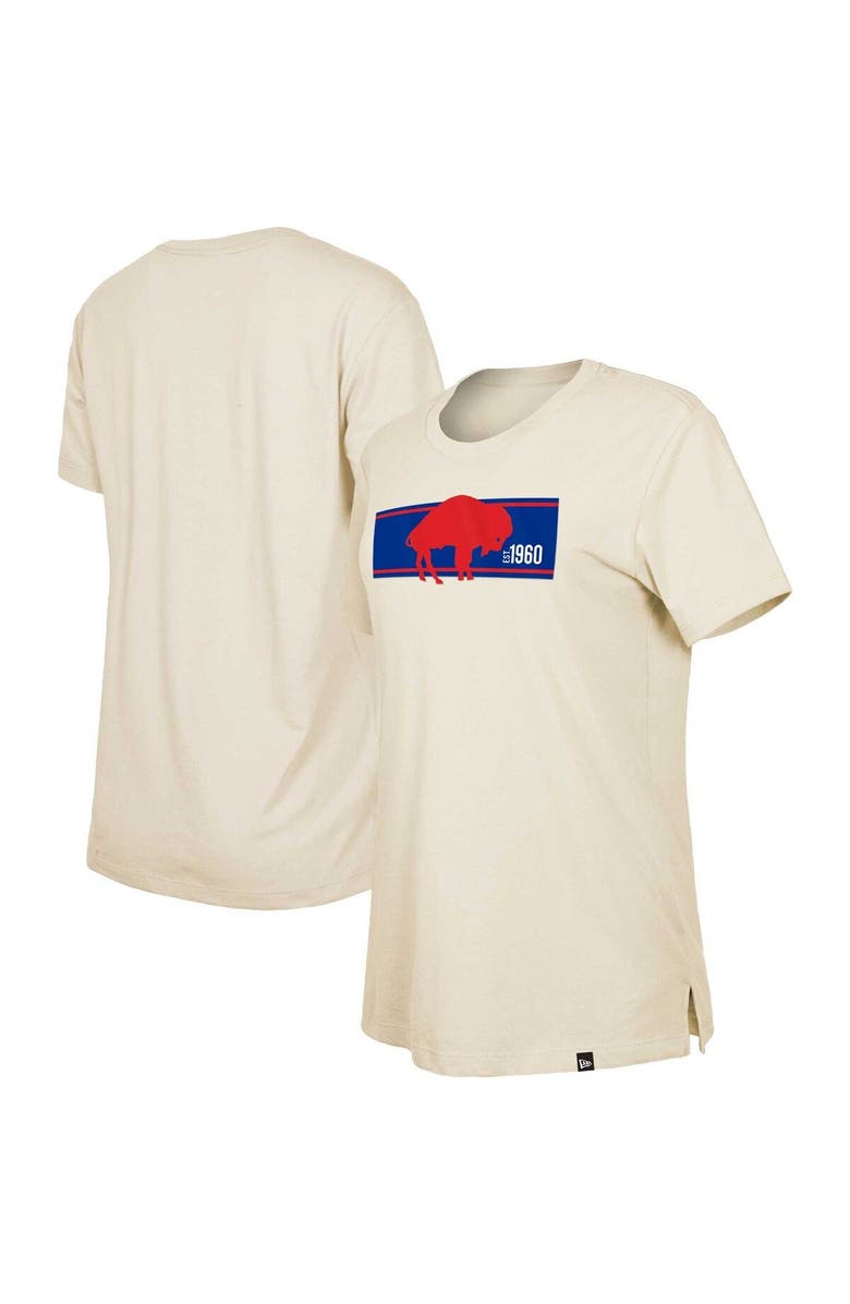 New Era Women's New Era Tan Buffalo Bills Third Down Historic T-Shirt, Main, color, Cream