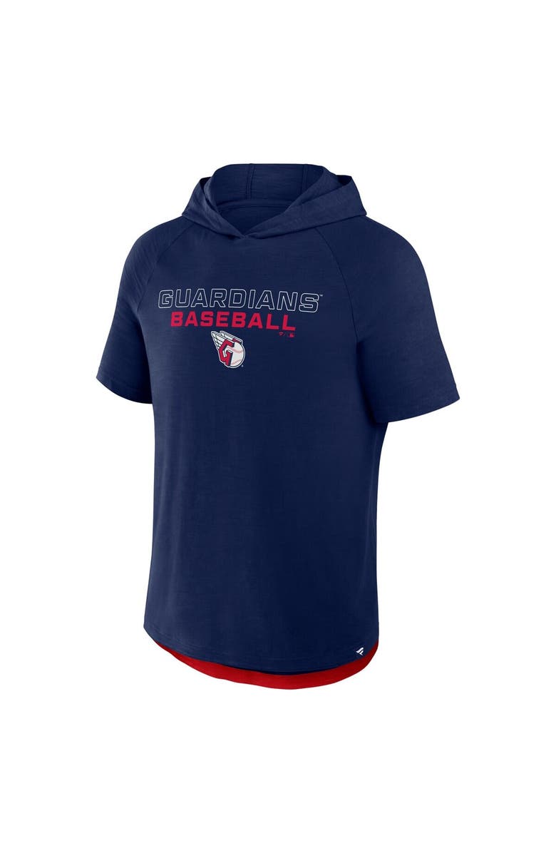 FANATICS Men's Fanatics Navy Cleveland Guardians Clubhouse Optimal Play Raglan Hoodie T-Shirt, Alternate, color, Navy