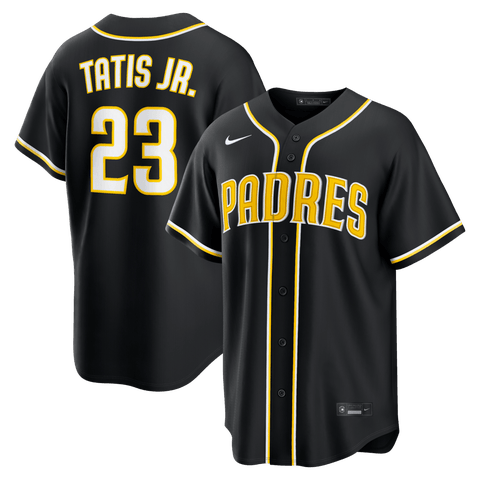 Men's Nike Fernando Tatis Jr. San Diego Padres Fashion Replica Black Out Jersey