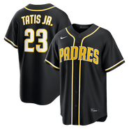 Nike Men's Nike Fernando Tatis Jr. San Diego Padres Fashion Replica Black Out Jersey