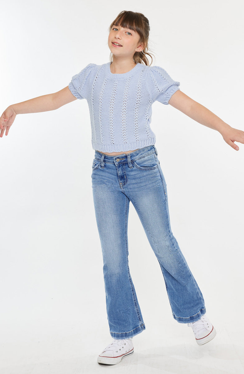 KanCan Aster Mid Rise Flare Jeans, Alternate, color, Medium Wash