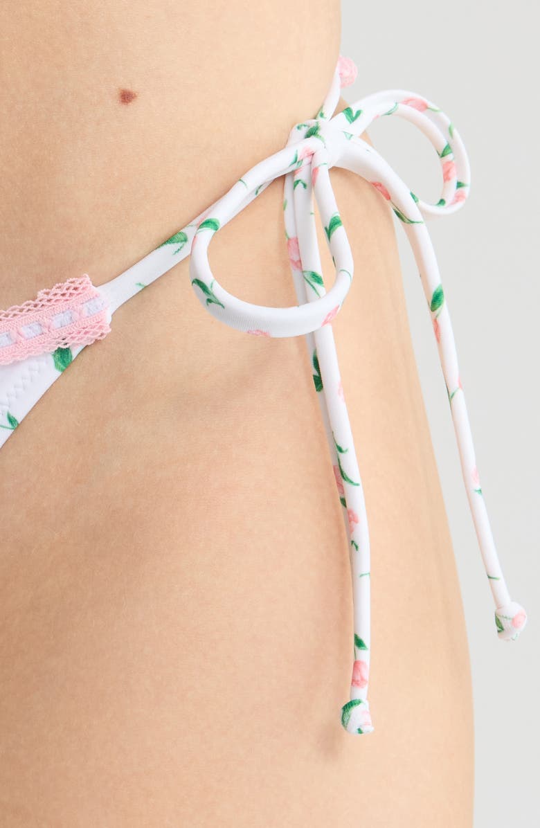 PacSun Lacey Day Side Tie Swim Bottoms, Alternate, color, Tulip Ditsy