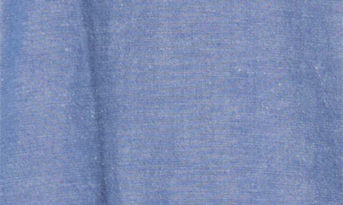 Vans Lawson Short Sleeve Cotton & Linen Button-up Shirt In Blue