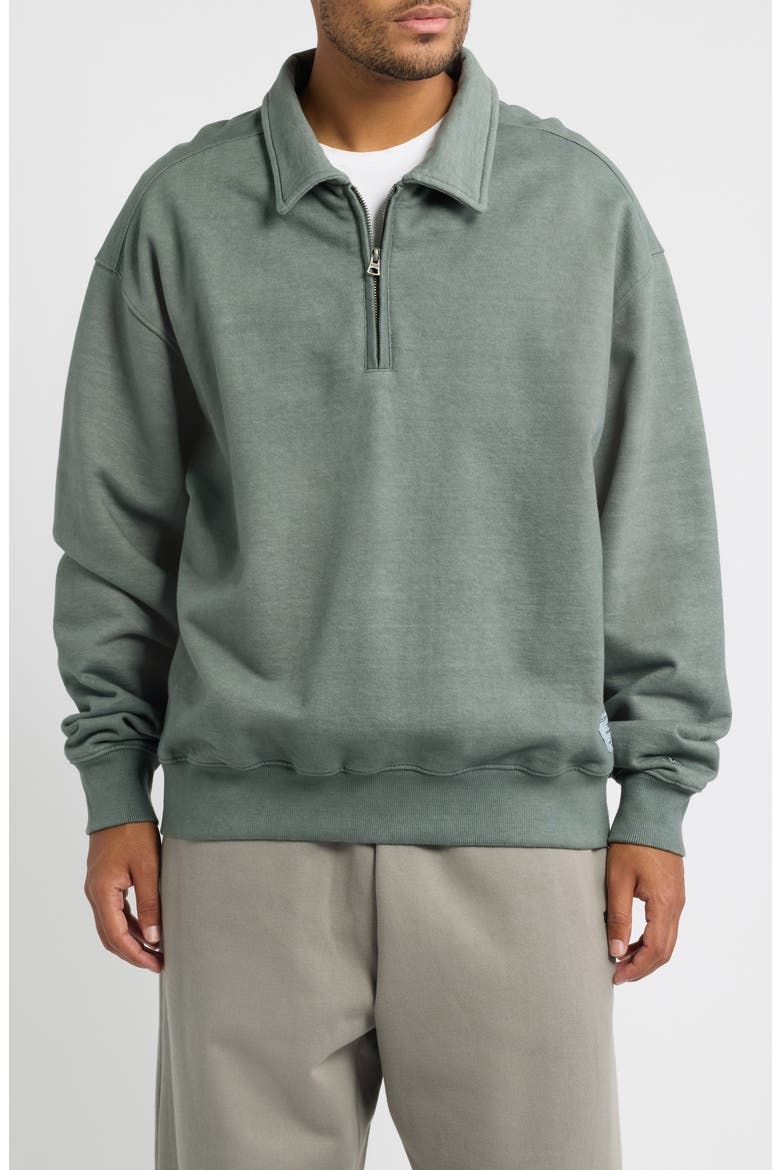 Quarter Zip Sweatshirt, Main, color, DEEP FOREST