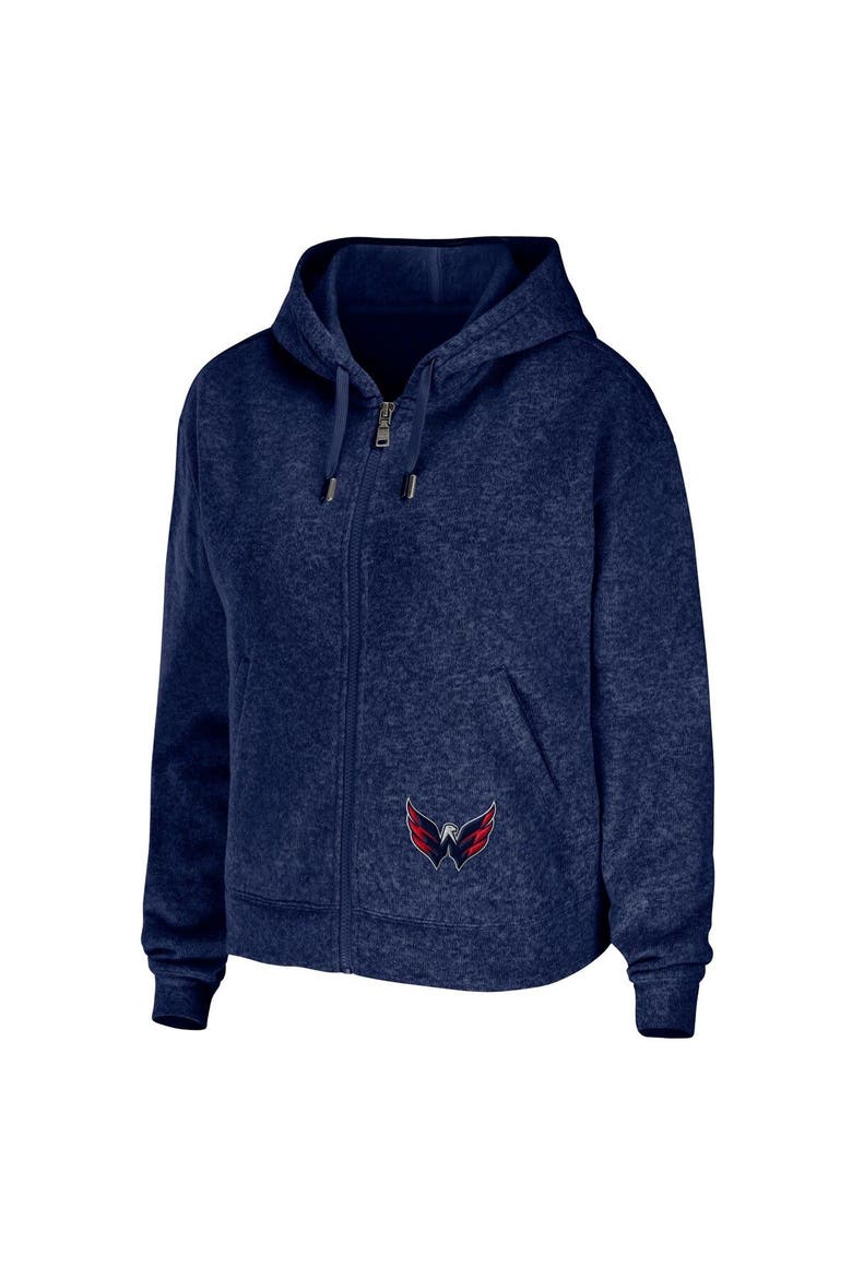 Women's WEAR by Erin Andrews Navy Washington Capitals Full-Zip Hoodie, Alternate, color, Navy