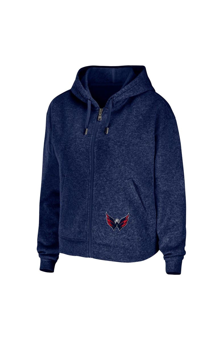 WEAR by Erin Andrews Women's WEAR by Erin Andrews Navy Washington Capitals Full-Zip Hoodie, Alternate, color, 