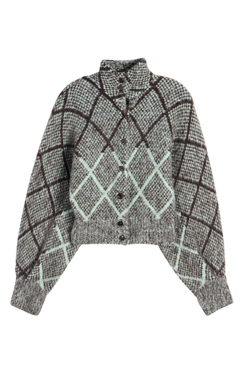 Dries Van Noten Tifna Alpaca Blend Cardigan, Alternate, color, Dark Brown