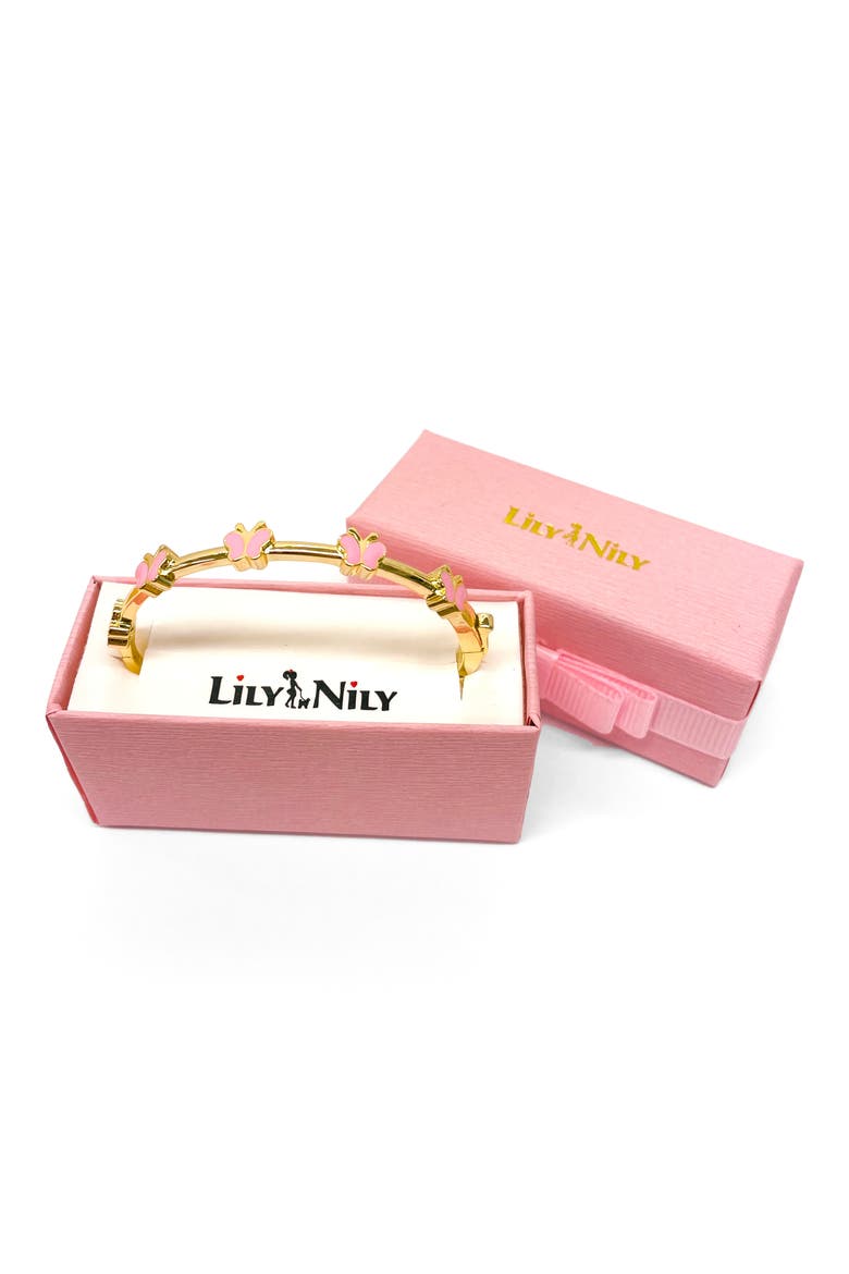 Kids' Butterfly Station Bangle, Alternate, color, PINK