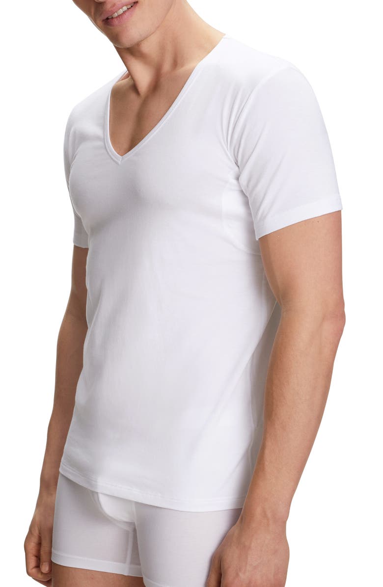 Falke Outlast Deep V-Neck T-Shirt, Alternate, color, White
