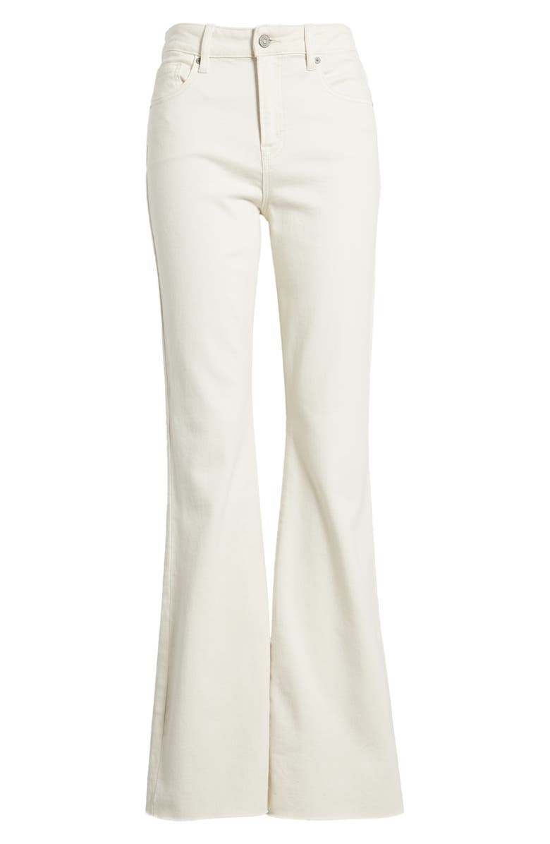 HIDDEN JEANS Sea Salt Clean Cut High Waist Flare Jeans, Alternate, color, White