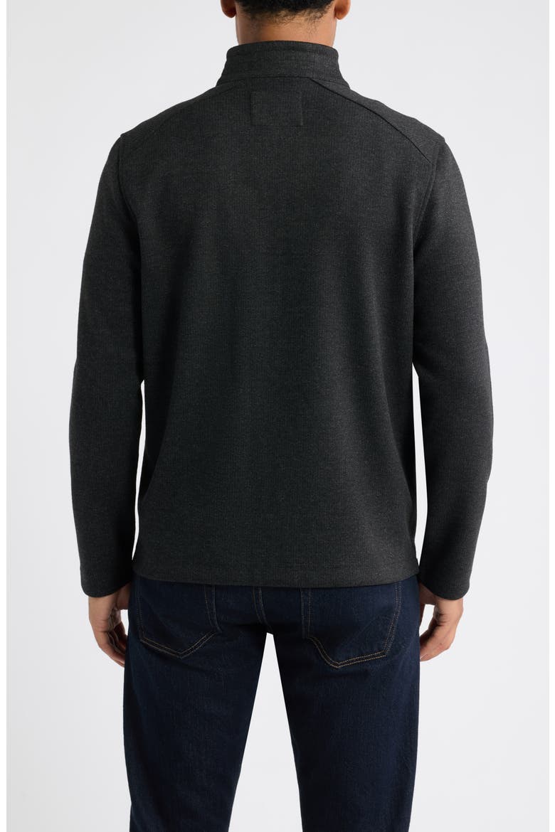 Heathered Knit Zip Jacket, Alternate, color, DARK CHARCOAL