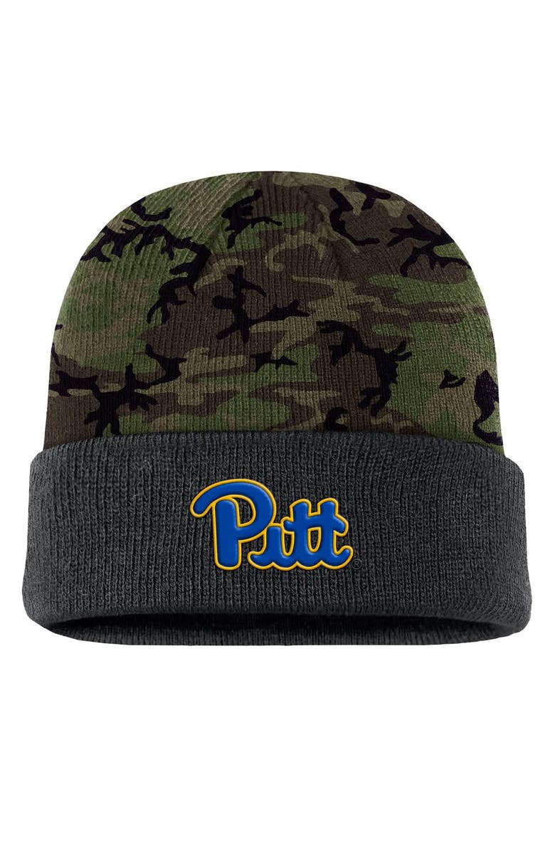 Nike Men's Nike  Camo Pitt Panthers Military Appreciation Cuffed Knit Hat, Main, color, Camo