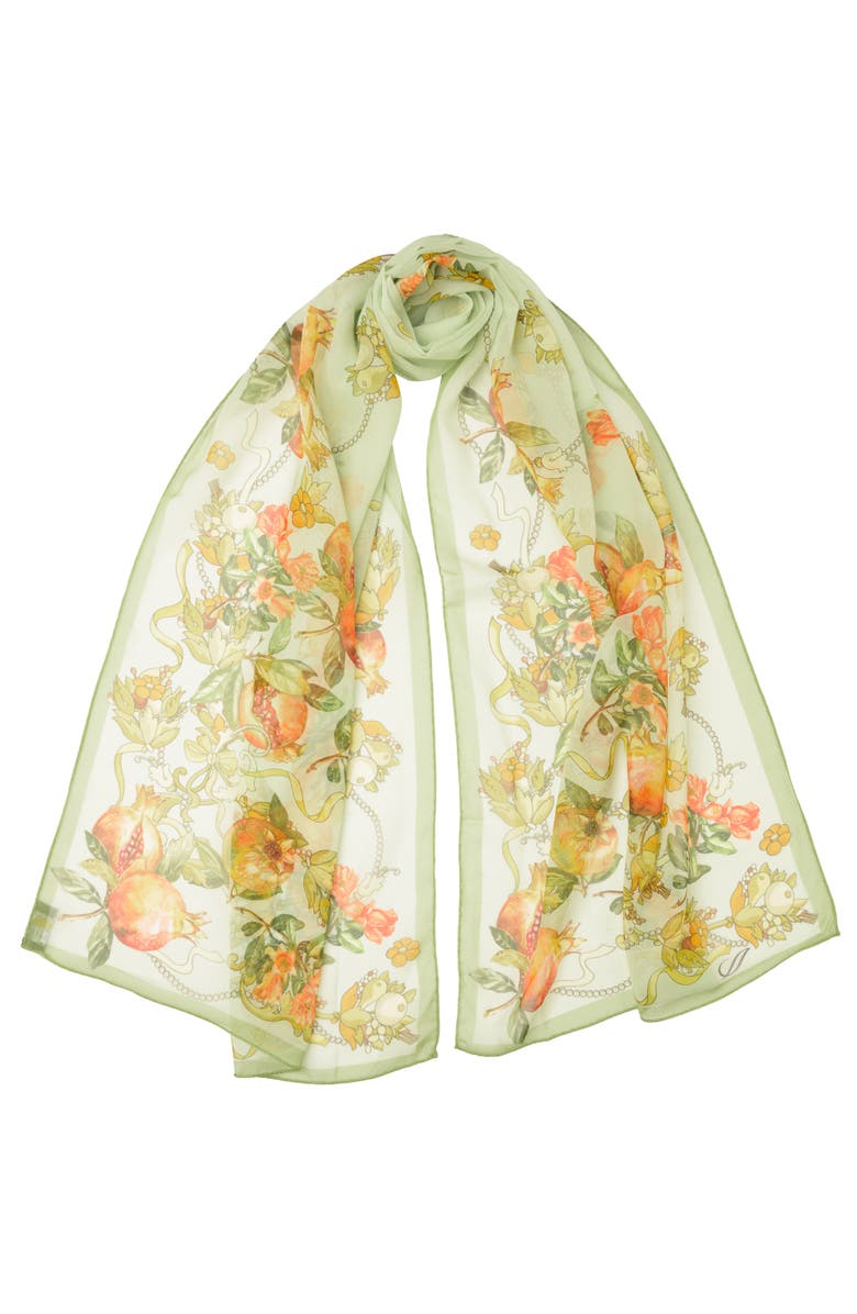 Elizabetta Viviana - Long Silk Scarf for Women, Main, color, Mint Green