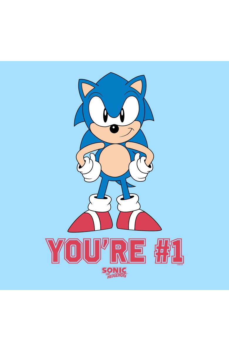 Sonic the Hedgehog Men's Sonic the Hedgehog You're The Number One Graphic T-Shirt, Alternate, color, Light Blue